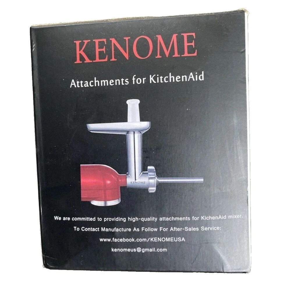 Kenome Metal Food Meat Grinder Attachment For Kitchen Aid Stand Mixer New Sealed